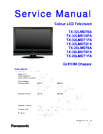 panasonic GLP22M TX-32LMD70A TX-32LMD70FA TX-32LMD71FA TX-32LMD72FA TX-26LMD70A TX-26LMD70FA TX-26LMD71FA  panasonic LCD GLP22M TX-32LMD70A TX-32LMD70FA TX-32LMD71FA TX-32LMD72FA TX-26LMD70A TX-26LMD70FA TX-26LMD71FA.pdf