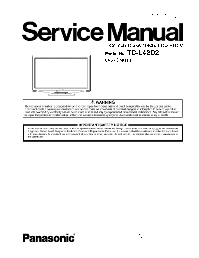 panasonic LA04 TC-L42D2  panasonic LCD LA04 TC-L42D2.pdf