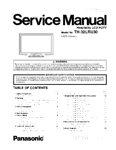 panasonic LA25 TH-32LRU30  panasonic LCD LA25 TH-32LRU30.pdf