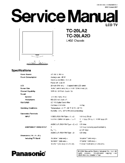 panasonic LH32 TC-20LA2 TC-20LA2D  panasonic LCD LH32 TC-20LA2 TC-20LA2D.pdf