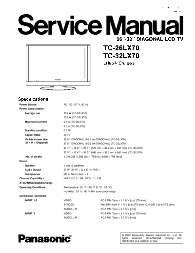 panasonic LH65A TC-26LX70 TC-32LX70  panasonic LCD LH65A TC-26LX70 TC-32LX70.pdf