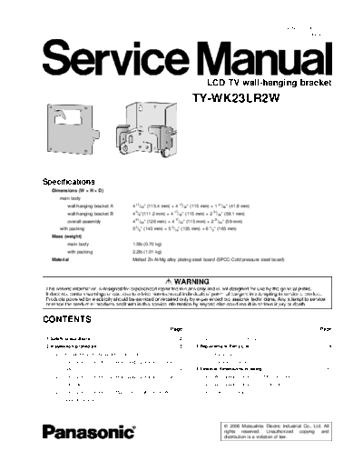 panasonic TY-WK23LR2W  panasonic LCD TY-WK23LR2W.pdf