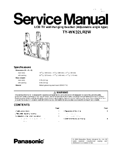 panasonic TY-WK32LR2W  panasonic LCD TY-WK32LR2W.pdf