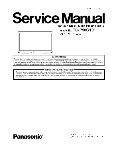 panasonic GPF12DU TC-P50G10  panasonic PDP GPF12DU TC-P50G10.pdf