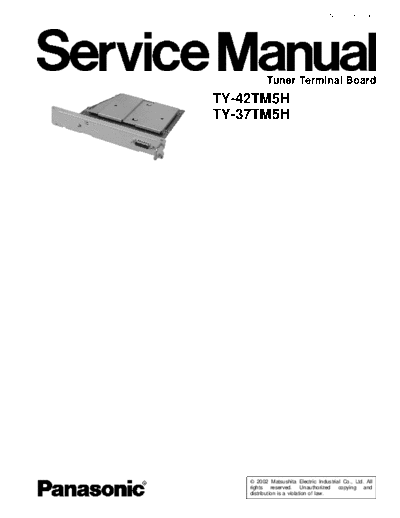 panasonic TY-42TM5H TY-37TM5H  panasonic PDP TY-42TM5H TY-37TM5H.pdf
