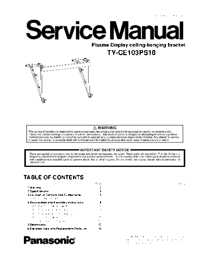 panasonic TY-CE103PS10  panasonic PDP TY-CE103PS10.pdf