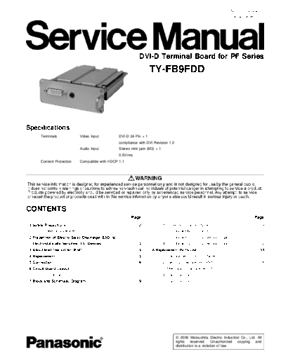panasonic TY-FB9FDD  panasonic PDP TY-FB9FDD.pdf