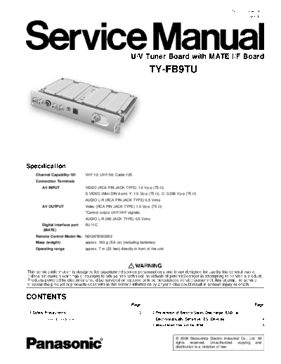 panasonic TY-FB9TU  panasonic PDP TY-FB9TU.pdf