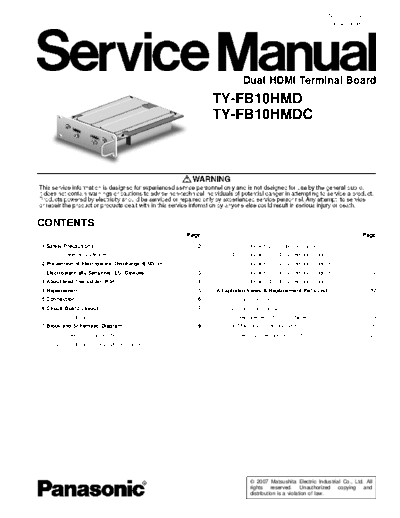 panasonic TY-FB10HMD TY-FB10HMDC  panasonic PDP TY-FB10HMD TY-FB10HMDC.pdf