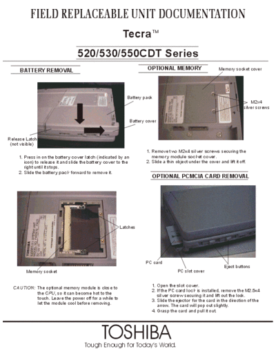 TOSHIBA tecra 520cdt 530cdt 550cdt  TOSHIBA Laptop tecra 520cdt 530cdt 550cdt.pdf