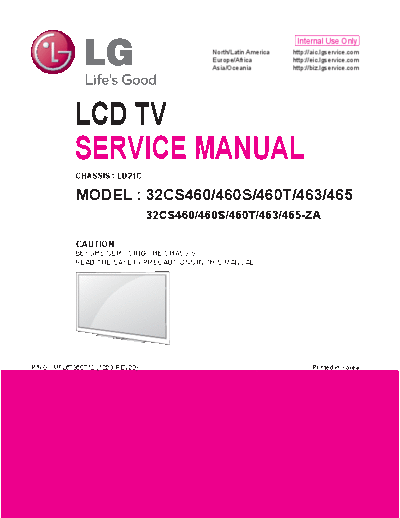 LG 32CS460, 460S, 460T, 463, 465  LG LCD CS series 2012 32CS460, 460S, 460T, 463, 465.pdf