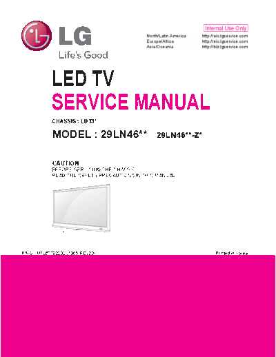 LG 29LN460R, 460U, 4607  LG LCD LN series 2013 29LN460R, 460U, 4607.pdf