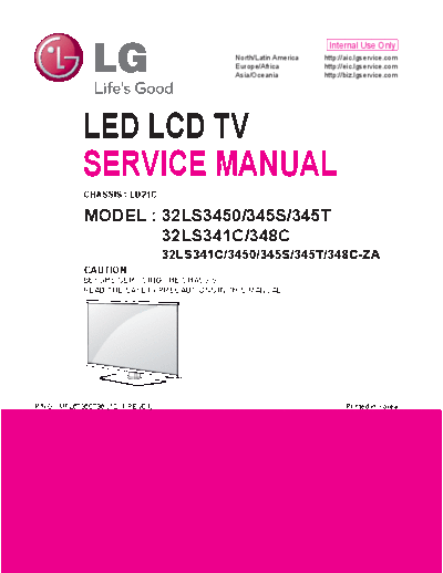 LG 32LS341C, 345S, 345T, 348C, 3450  LG LCD LS series 2012 32LS341C, 345S, 345T, 348C, 3450.pdf