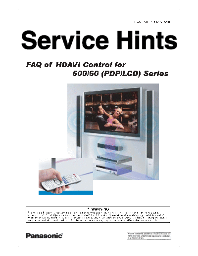 panasonic FAQ of HDAVI Control for 600 and 60 (PDP and LCD) Series  panasonic LCD National Training FAQ of HDAVI Control for 600 and 60 (PDP and LCD) Series.pdf