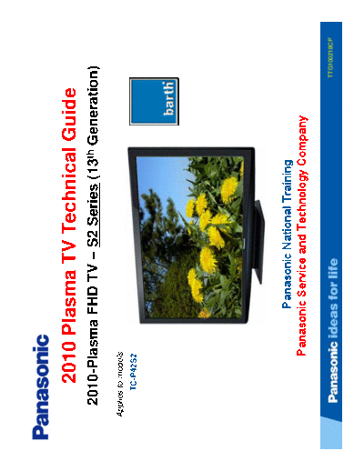 panasonic TC-P42S2 Technical Guide  panasonic PDP National Training TC-P42S2 Technical Guide.pdf