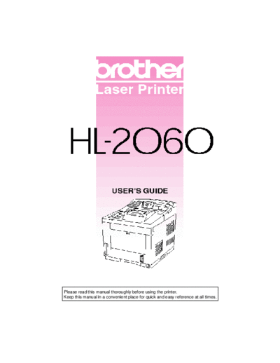 Brother Brother HL-2060 User
