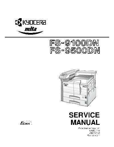 Kyocera Kyocera 9100 9500  Kyocera Printer FS 9100 9500 Kyocera 9100 9500.pdf