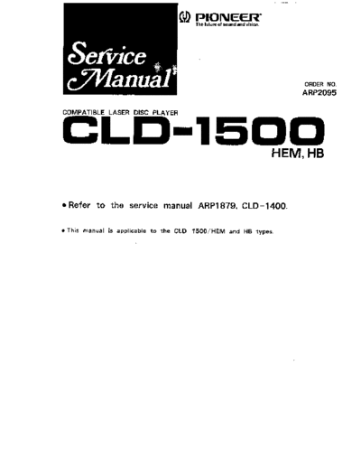 Pioneer hfe   cld-1400 1450 1500 service  Pioneer Laser Disk CLD-1450 hfe_pioneer_cld-1400_1450_1500_service.pdf
