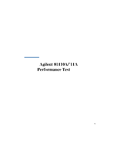 Agilent HP 81110A with 81111A Perf. Test   p97  Agilent HP 81110A Document Set HP 81110A with 81111A Perf. Test   p97.pdf