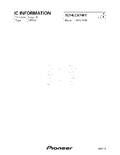 Pioneer TC74LCX74FT  Pioneer DVD pioneer cd IC_pdf TC74LCX74FT.pdf