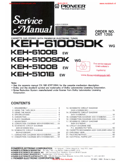 Pioneer keh-6100sdk  Pioneer Car Audio KEH-5100SDK keh-6100sdk.pdf