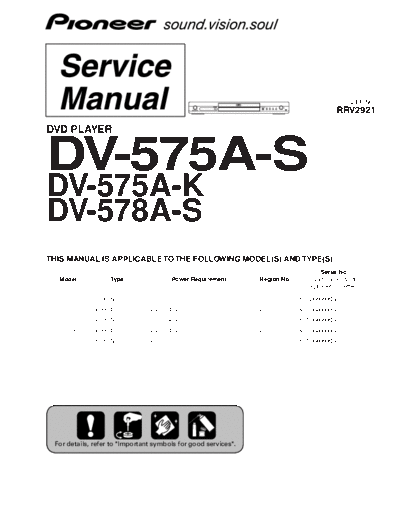 Pioneer hfe   dv-575a 578a service  Pioneer DVD DV-575A hfe_pioneer_dv-575a_578a_service.pdf