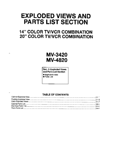 teac Parts Listing MV3420 MV4820  teac TV VCR Parts Listing MV3420_MV4820.pdf