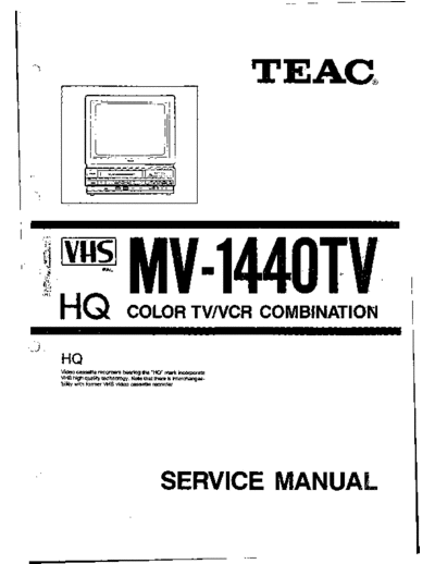 teac MV 1440TV  teac TV VCR MV_1440 MV_1440TV MV_1440TV.PDF