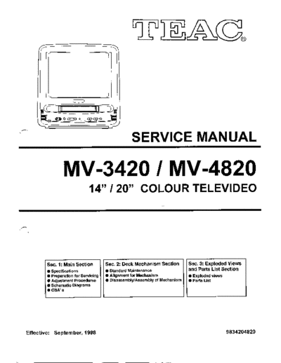 teac MV3420 MV4820  teac TV VCR MV3420_MV4820.pdf