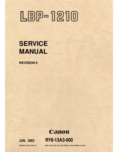 CANON lbp1210-sm  CANON Printer LBP 1210 lbp1210-sm.pdf