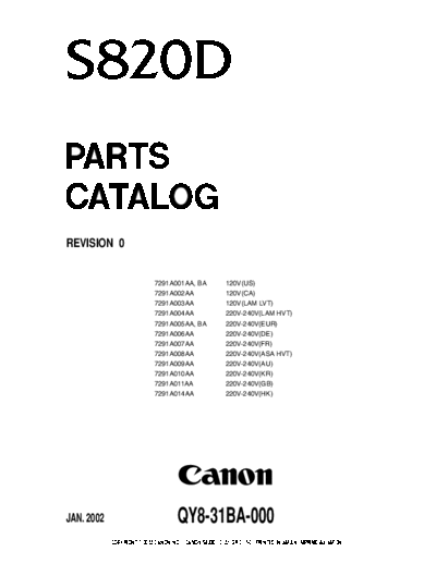CANON s820d-pc  CANON Printer S820 s820d-pc.pdf