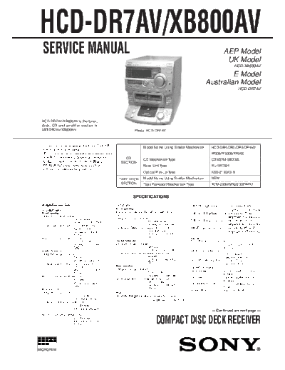 panasonic sony - hcd-dr7av  panasonic Fax KXFM90PDW Viewing SGML_VIEW_DATA EU KX-FM90PD-W SVC Audio sony_-_hcd-dr7av.pdf