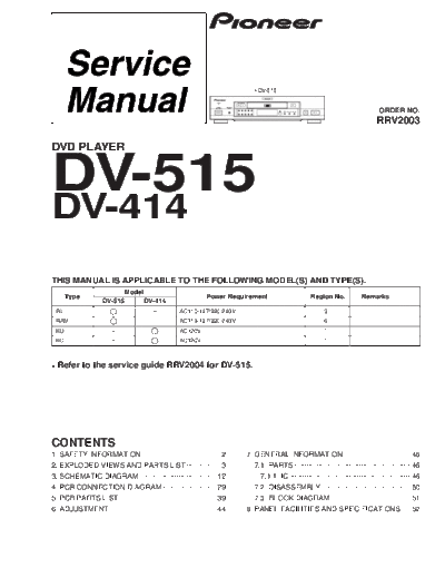 Pioneer hfe   dv-414 515 service  Pioneer DVD DV-515 hfe_pioneer_dv-414_515_service.pdf