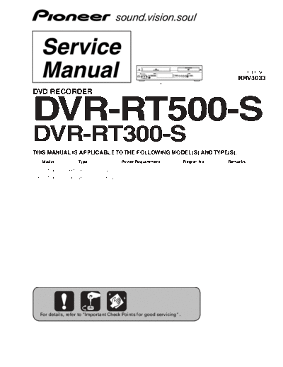 Pioneer hfe   dvr-rt300 rt500 s service  Pioneer DVD DVR-RT300 hfe_pioneer_dvr-rt300_rt500_s_service.pdf