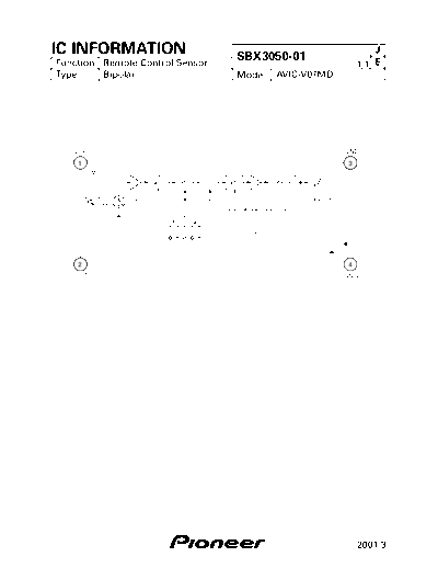 Pioneer SBX3050-01  Pioneer DVD pioneer cd IC_pdf SBX3050-01.pdf