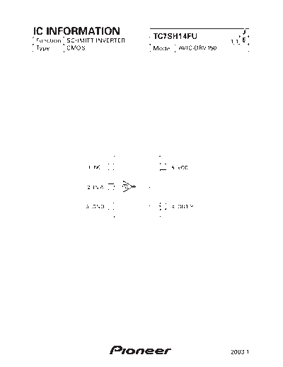Pioneer TC7SH14FU  Pioneer DVD pioneer cd IC_pdf TC7SH14FU.pdf
