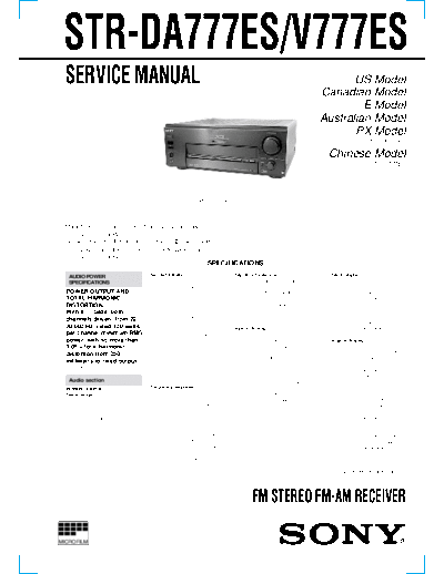 panasonic str-da777es english service manual  panasonic Fax KXFM90PDW Viewing SGML_VIEW_DATA EU KX-FM90PD-W SVC Audio str-da777es_english_service_manual.pdf