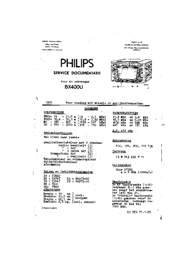 Philips BX400U  Philips Historische Radios BX400U BX400U.pdf