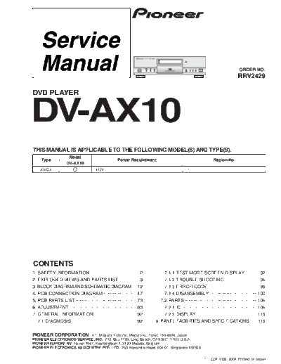 Pioneer hfe pioneer dv-ax10 service rrv2429 en  Pioneer DVD DV-AX10 hfe_pioneer_dv-ax10_service_rrv2429_en.pdf