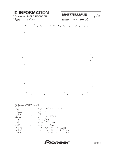 Pioneer MN677532JAUB  Pioneer DVD pioneer cd IC_pdf MN677532JAUB.pdf