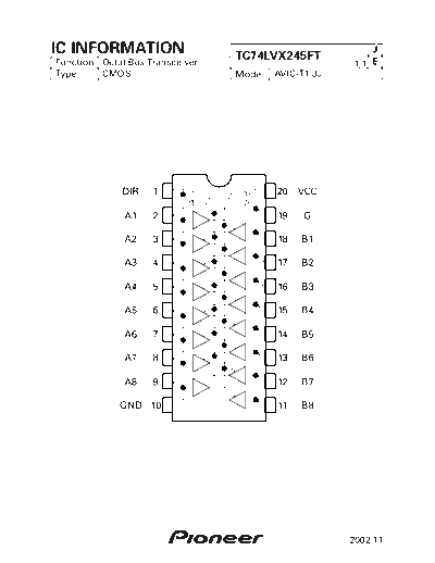 Pioneer TC74LVX245FT  Pioneer DVD pioneer cd IC_pdf TC74LVX245FT.pdf