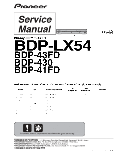 Pioneer bdp-41 43fd 430 lx54 sm  Pioneer DVD BDP-LX54 pioneer_bdp-41_43fd_430_lx54_sm.pdf