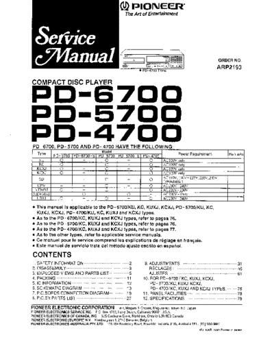 Pioneer hfe   pd-4700 5700 6700 service arp2193 en  Pioneer CD PD-6700 hfe_pioneer_pd-4700_5700_6700_service_arp2193_en.pdf