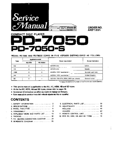 Pioneer hfe   pd-7050 service  Pioneer CD PD-7050 hfe_pioneer_pd-7050_service.pdf