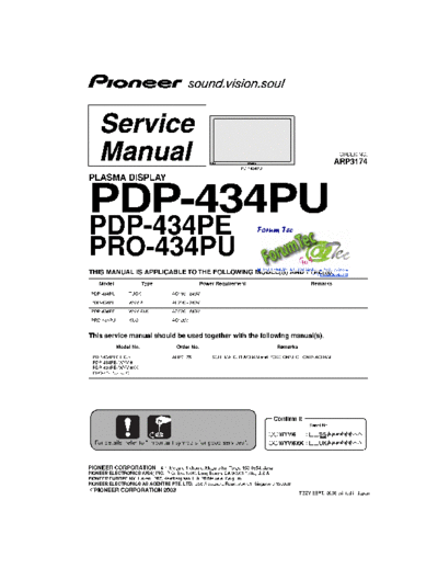 Pioneer pdp-434pe arp3174 sm  Pioneer Plasma TV PDP-434PE pioneer_pdp-434pe_arp3174_sm.pdf