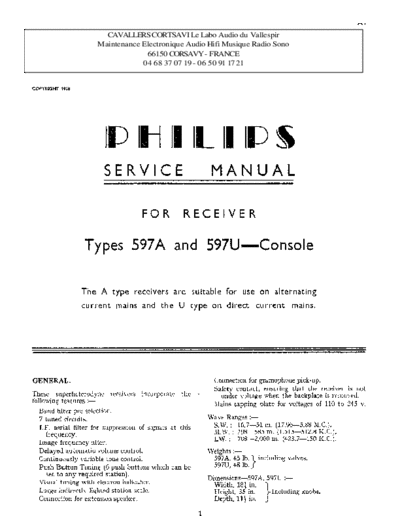 Philips 597 a  Philips Historische Radios 597A 597 a.pdf