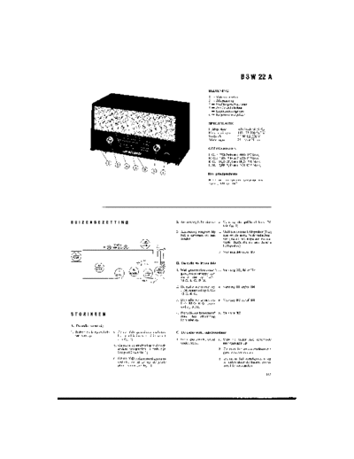 Philips B3W22A  Philips Historische Radios B3W22A B3W22A.pdf