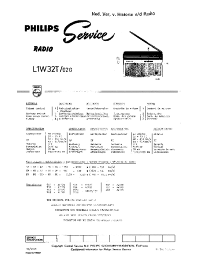 Philips l1w 32 t  Philips Historische Radios L1W32T l1w 32 t.pdf