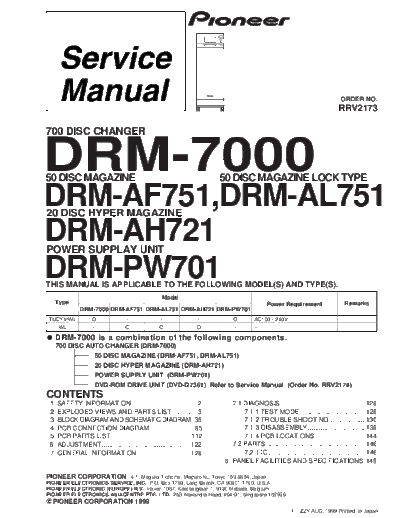 Pioneer DRM-7000 DRM-AF751 DRM-AL751 DRM-AH721 DRM-PW701 RRV2173  Pioneer CD DRM-7000 PIONEER_DRM-7000_DRM-AF751_DRM-AL751_DRM-AH721_DRM-PW701_RRV2173.pdf