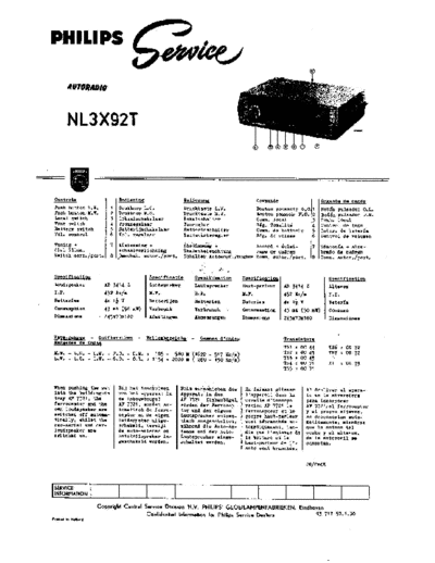 Philips nl3x 92 t  Philips Historische Radios NL3X92T nl3x 92 t.pdf